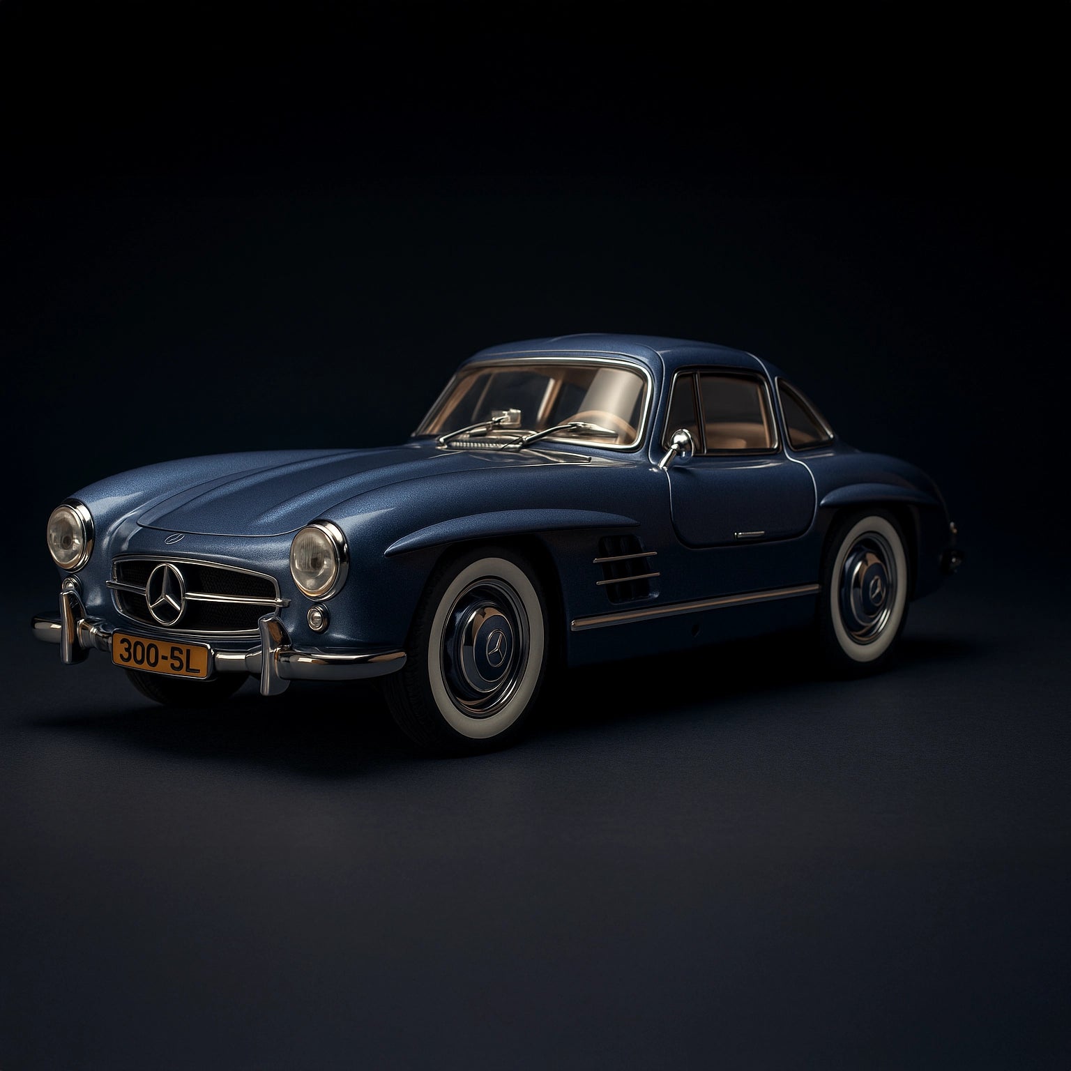 1954 Mercedes-Benz 300SL 1:24 Diecast Scale Model Car – Blue Collectible