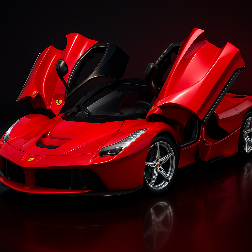 Ferrari LaFerrari 1:24 Diecast Scale Model Car – Red Collectible
