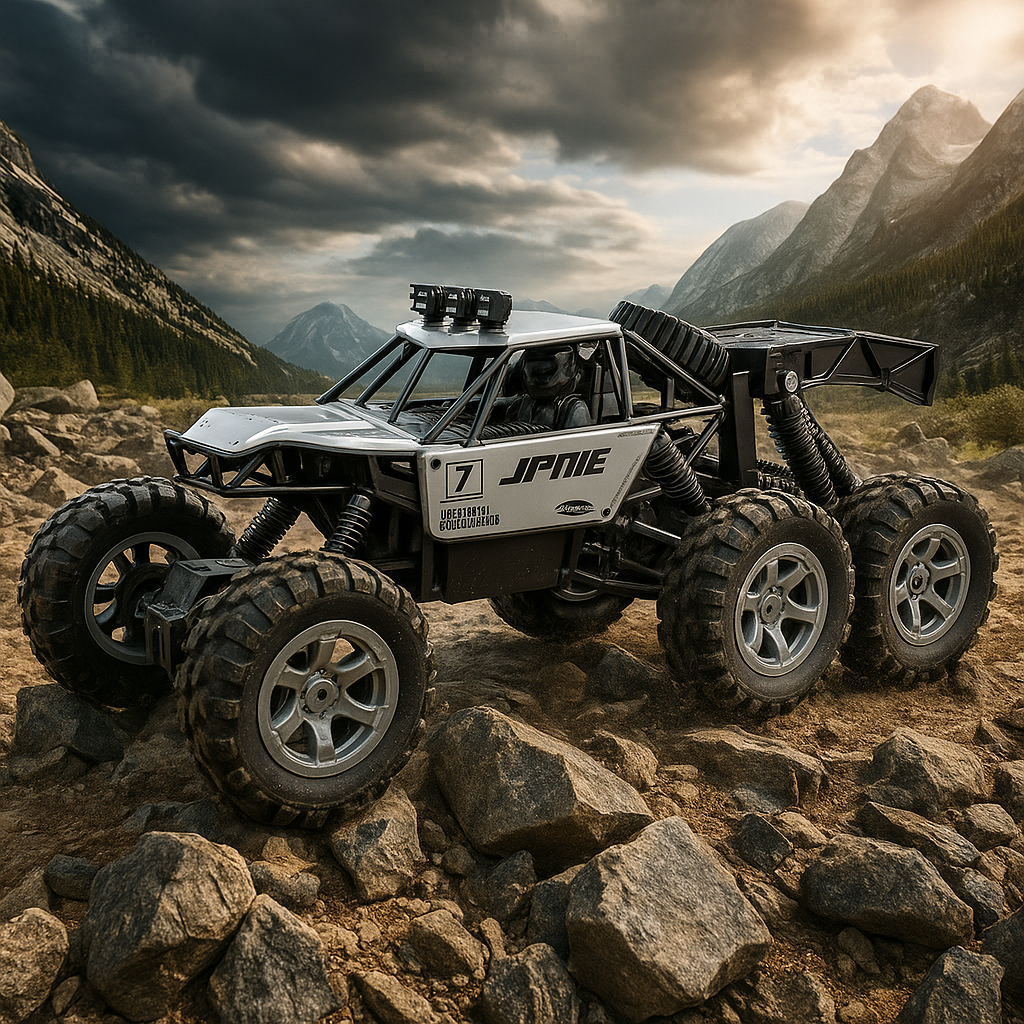 R/C Rock Explorer 6-Wheel Car – Metal Off-Road Remote Control Car for Kids