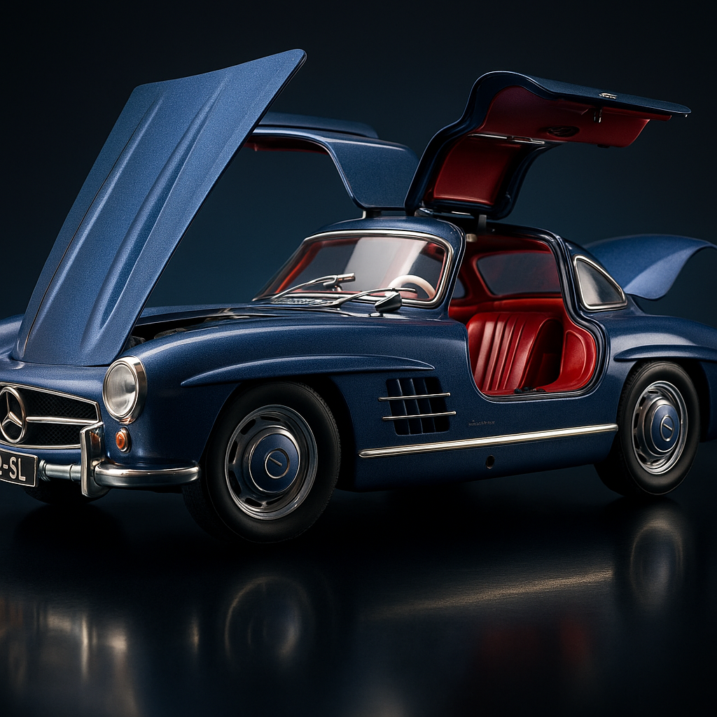 1954 Mercedes-Benz 300SL 1:24 Diecast Scale Model Car – Blue Collectible