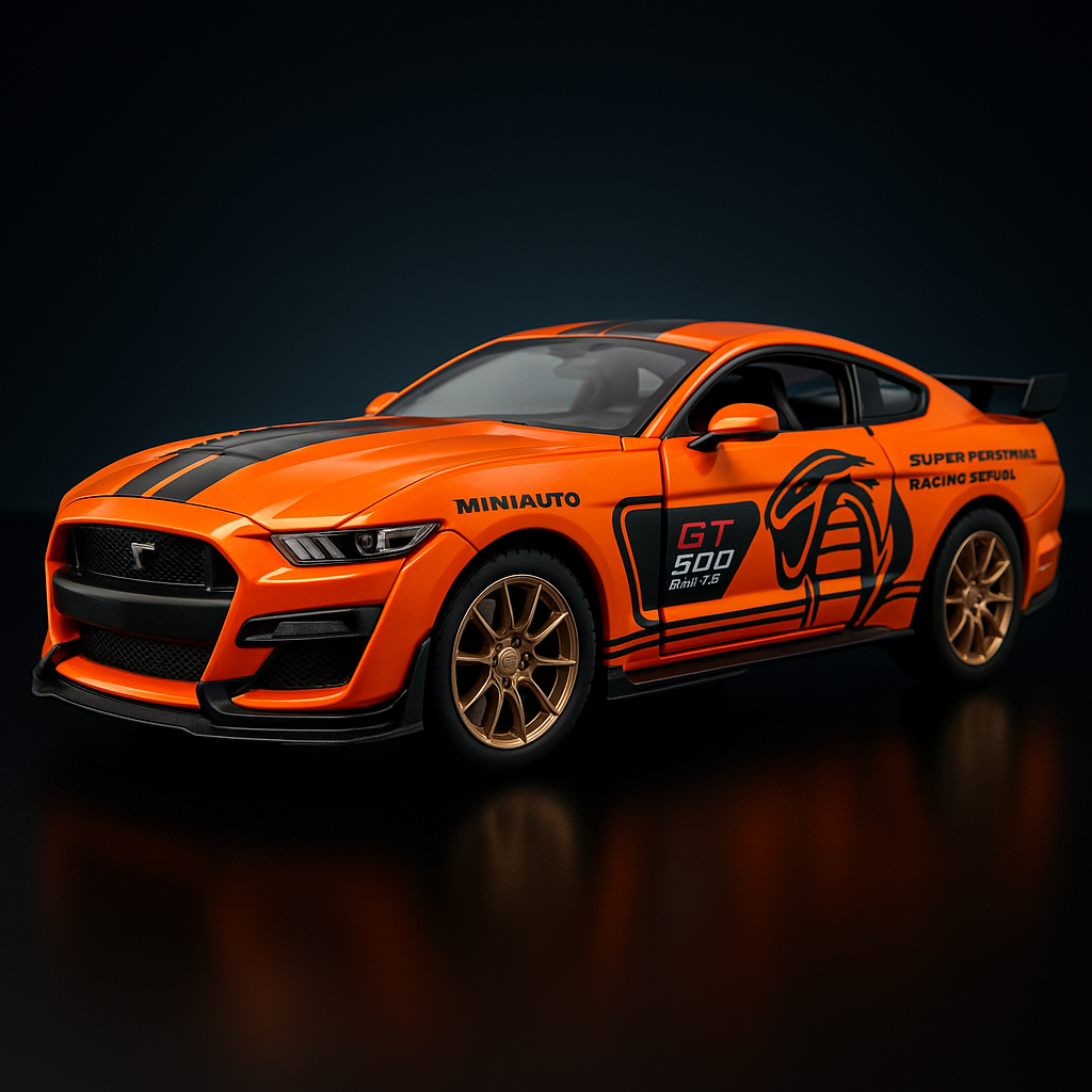 Ford Mustang Shelby GT500 1:32 Diecast Alloy Metal Car Model – Orange