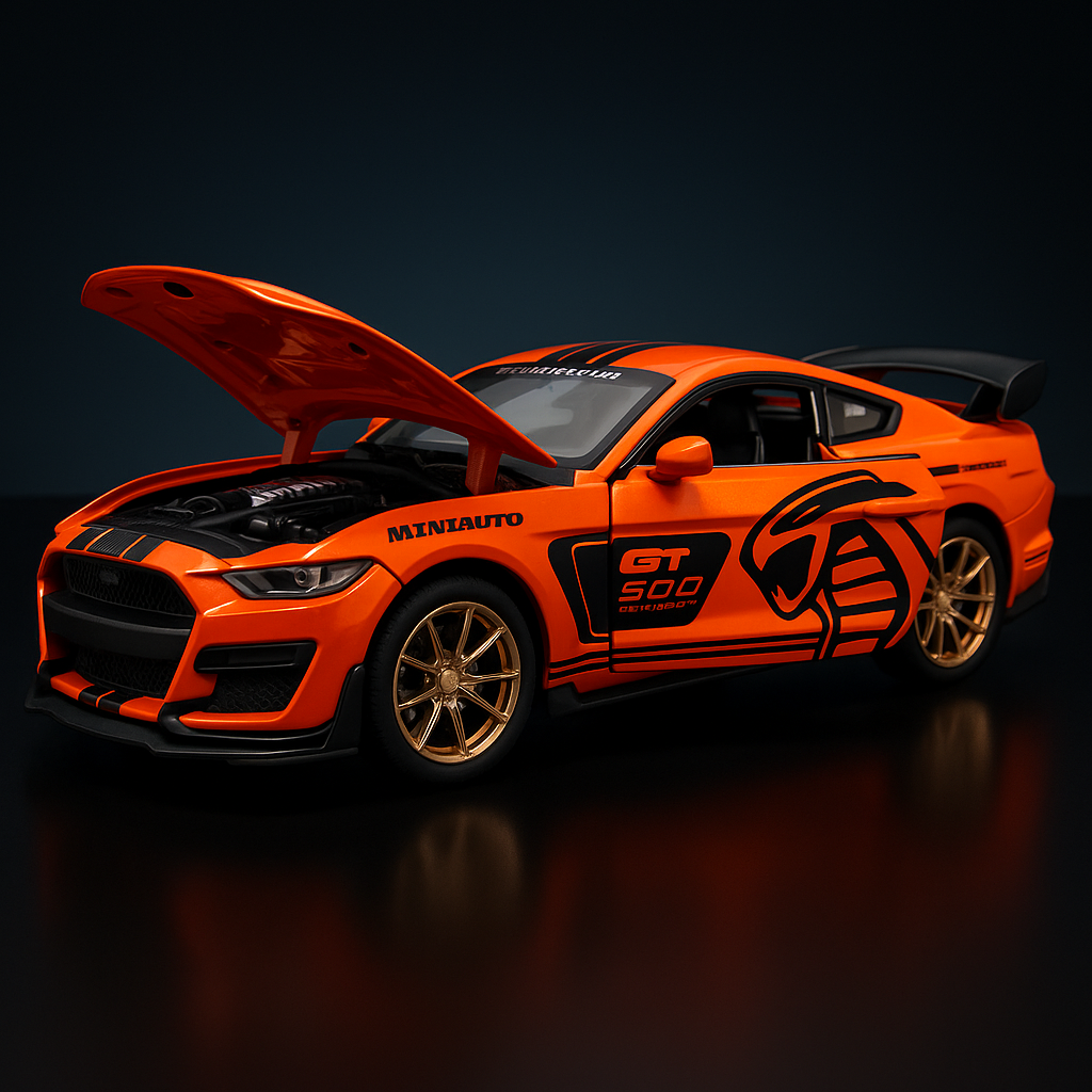 Ford Mustang Shelby GT500 1:32 Diecast Alloy Metal Car Model – Orange