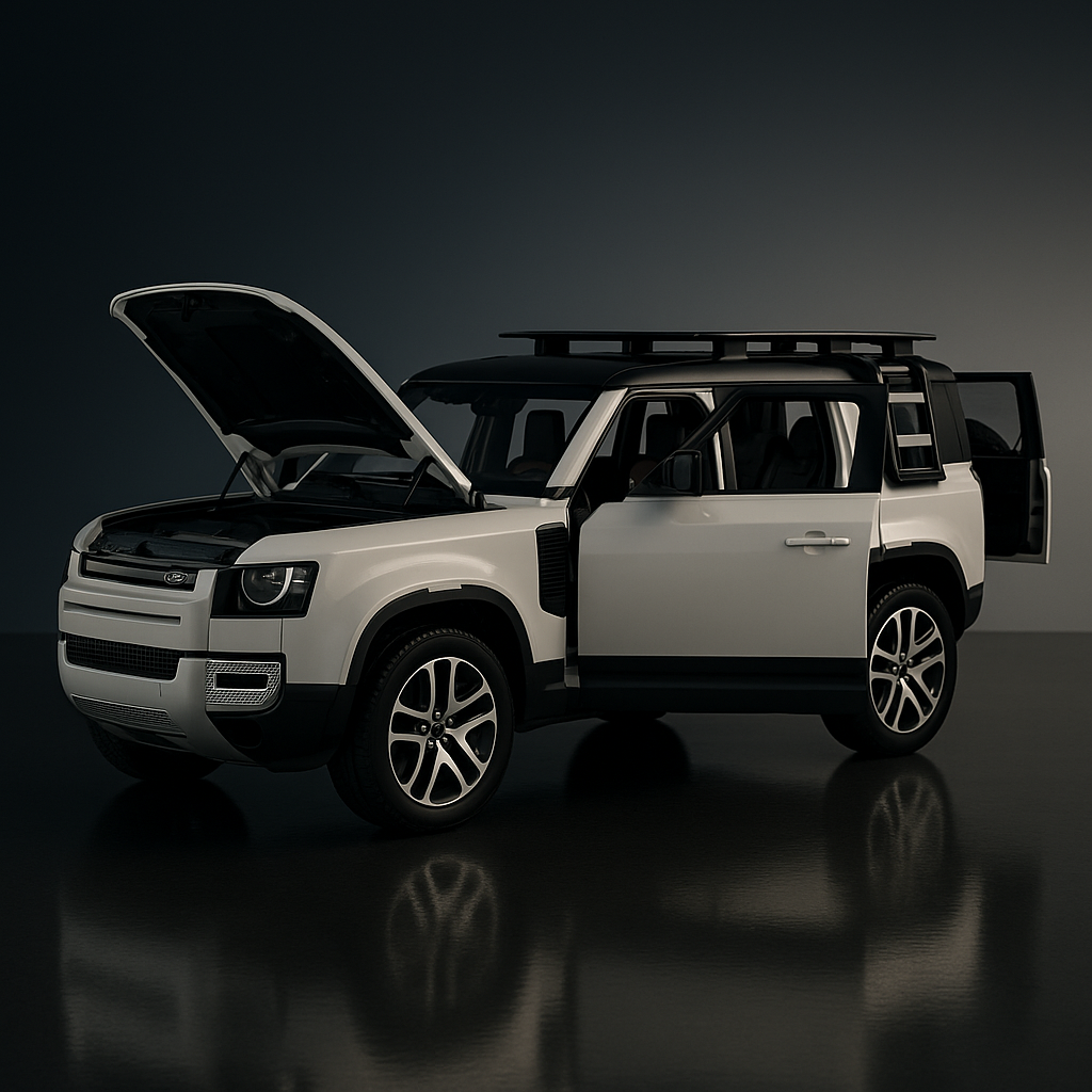 Land Rover Defender 110 1:24 Diecast Scale Model Car – White