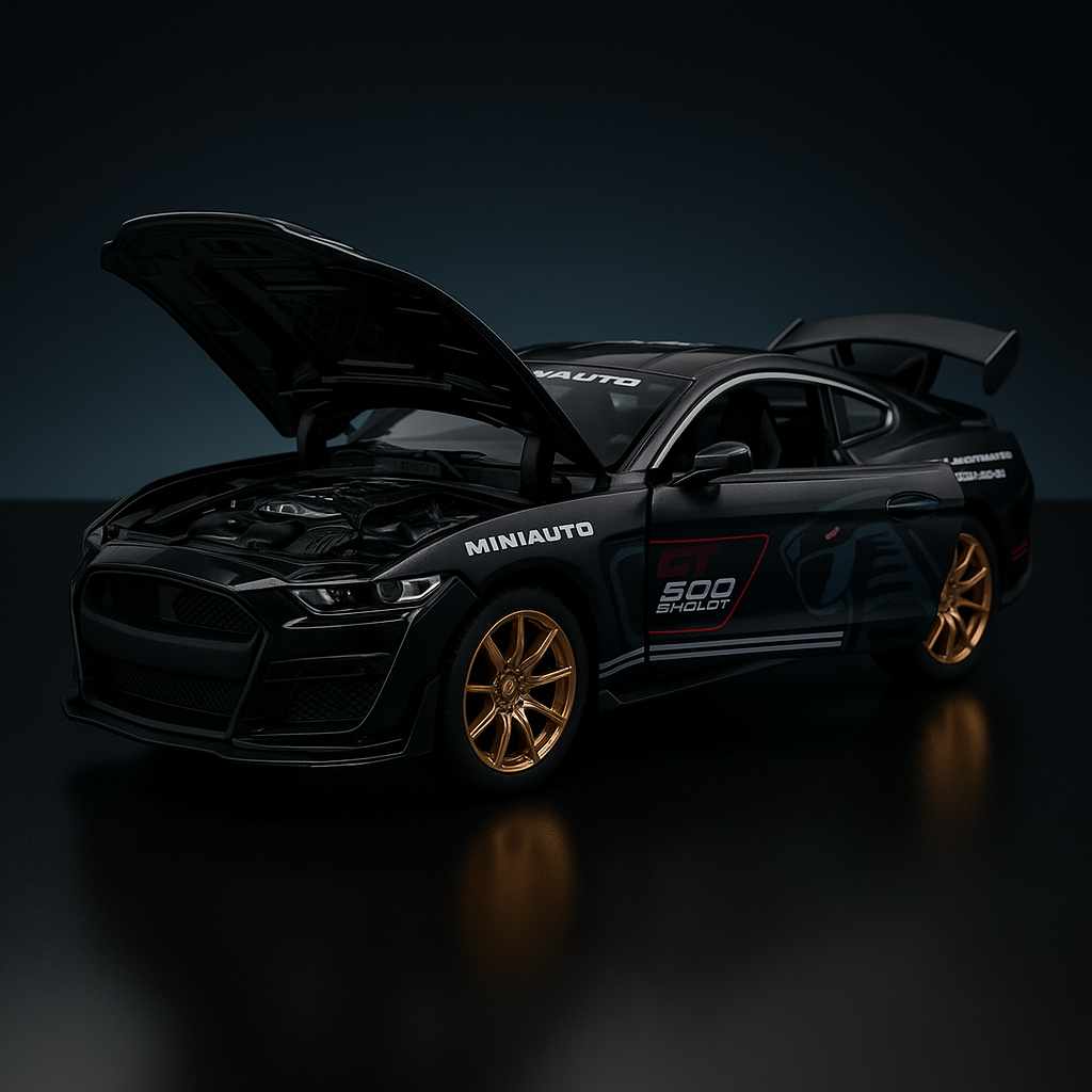 Ford Mustang Shelby GT500 1:32 Diecast Alloy Metal Car Model – Black
