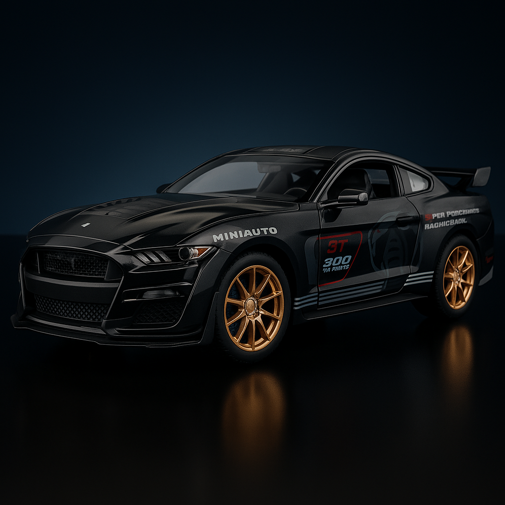 Ford Mustang Shelby GT500 1:32 Diecast Alloy Metal Car Model – Black