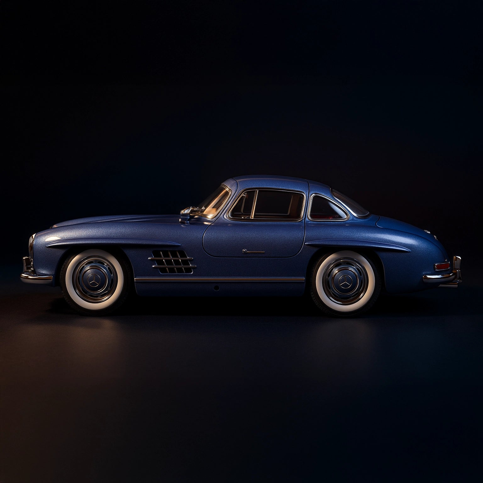 1954 Mercedes-Benz 300SL 1:24 Diecast Scale Model Car – Blue Collectible