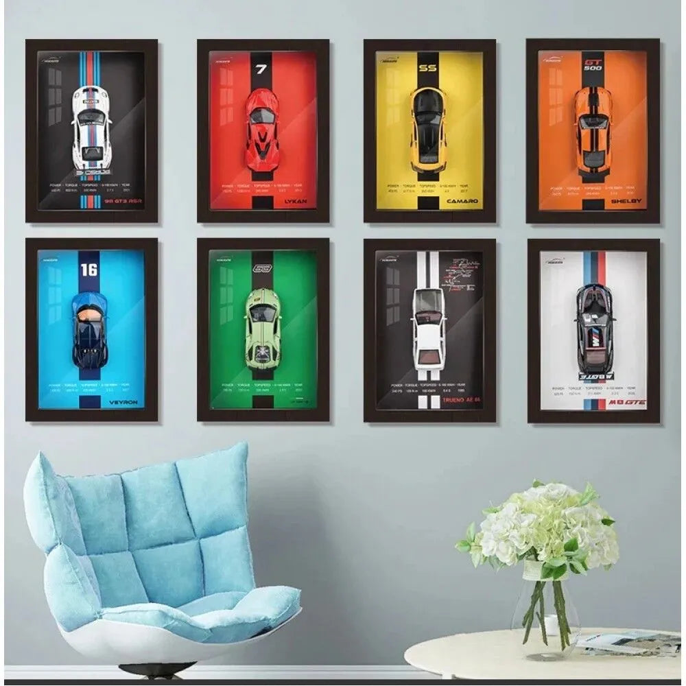 3D Car Frame – Premium Diecast Cars Display Case & Wall Decor