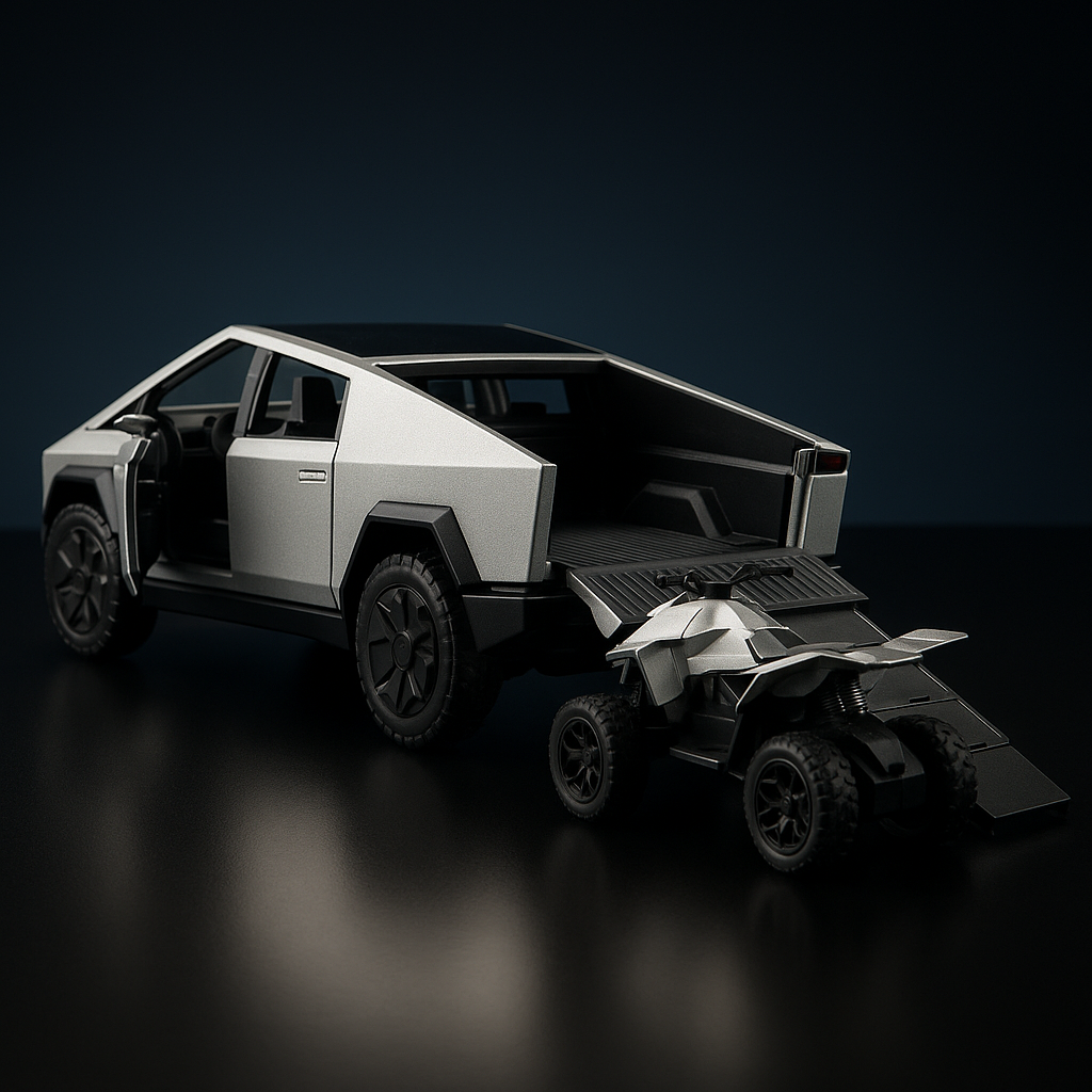 Tesla Cybertruck 1:32 Diecast Alloy Metal Car Model – Silver Collectible