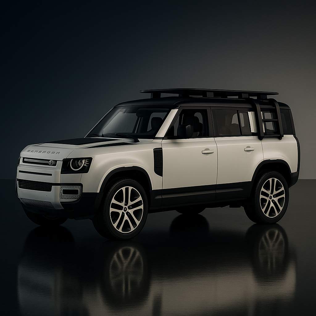 Land Rover Defender 110 1:24 Diecast Scale Model Car – White