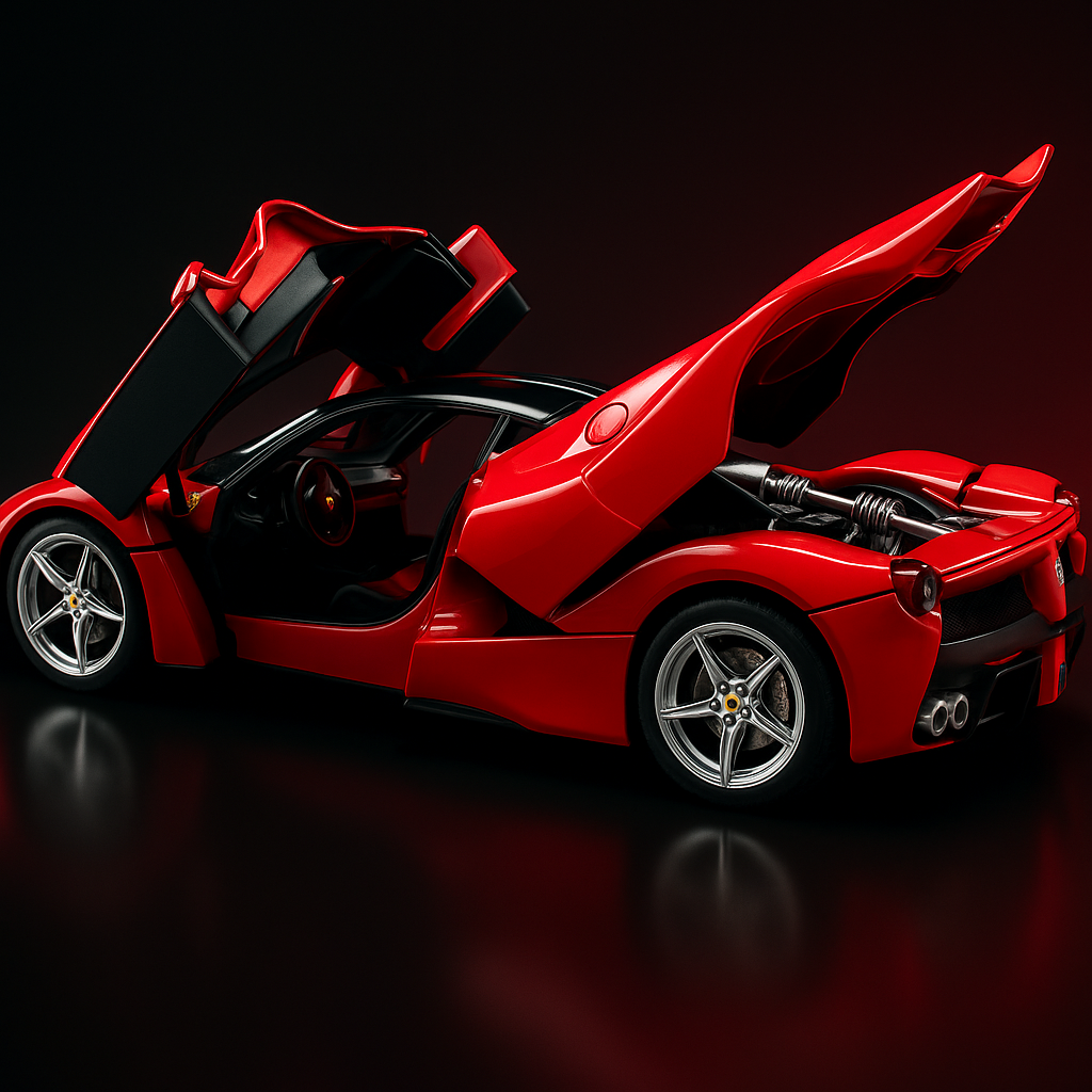 Ferrari LaFerrari 1:24 Diecast Scale Model Car – Red Collectible