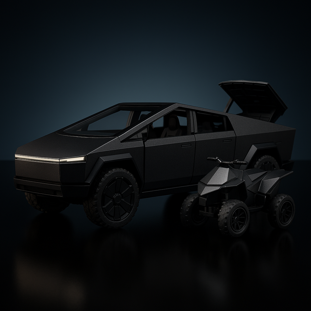 Tesla Cybertruck 1:32 Diecast Alloy Metal Car Model – Silver Collectible