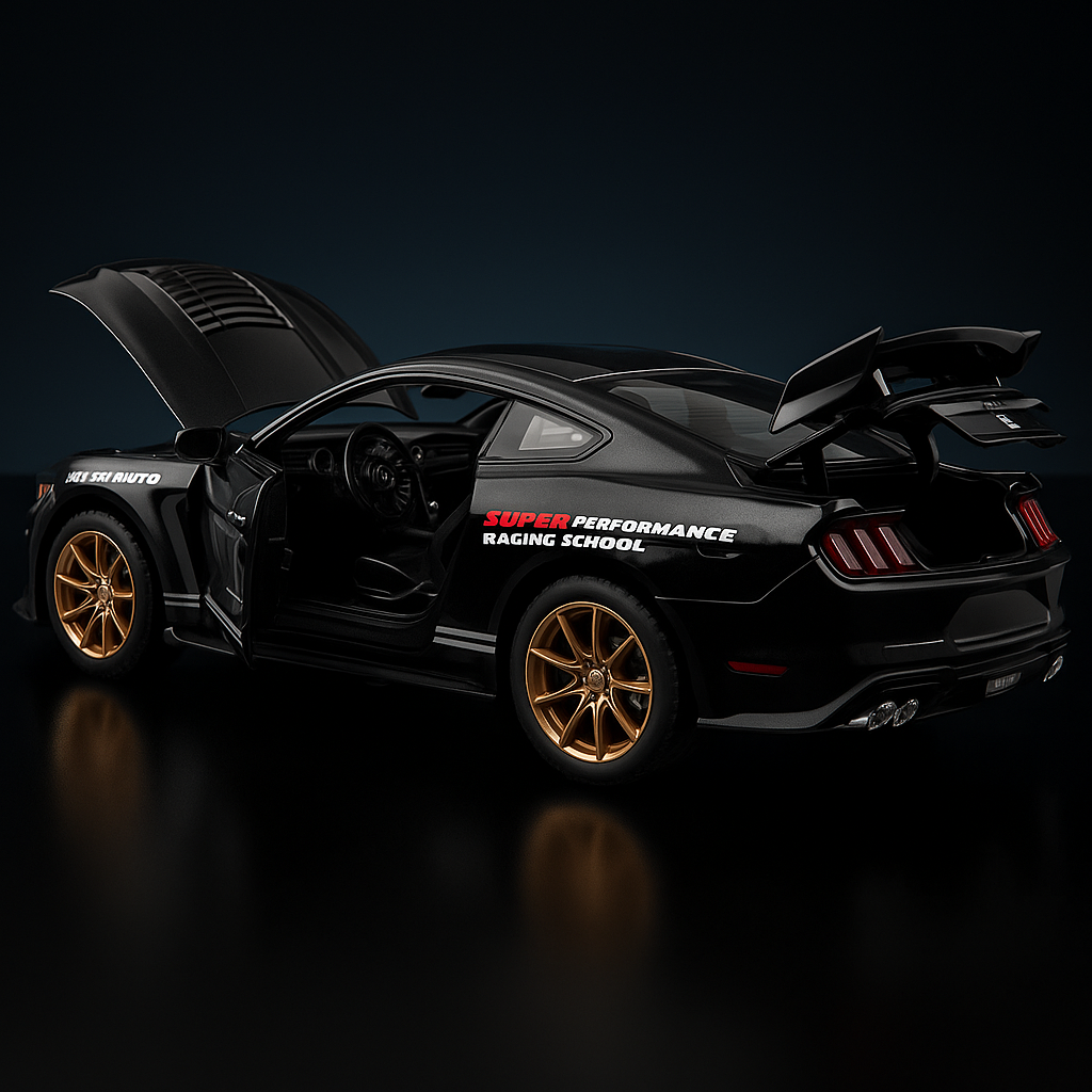 Ford Mustang Shelby GT500 1:32 Diecast Alloy Metal Car Model – Black