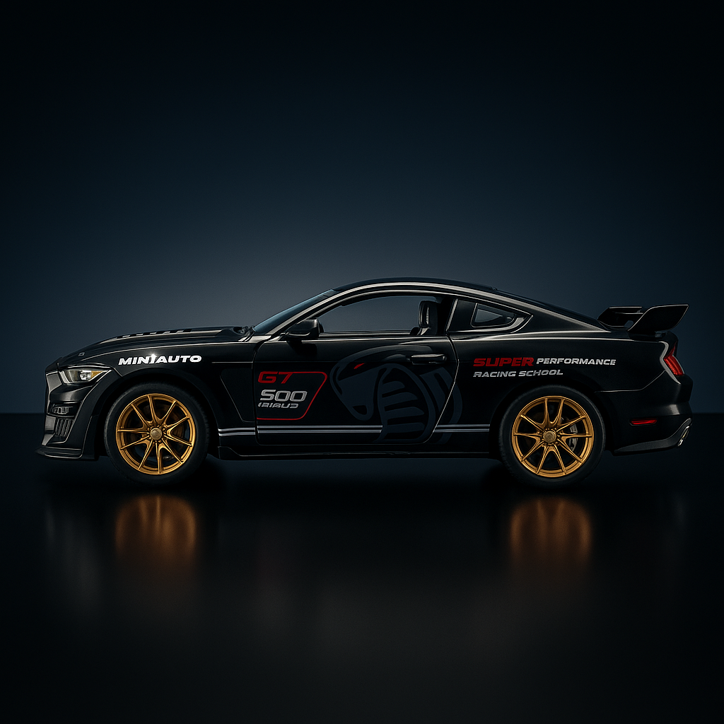 Ford Mustang Shelby GT500 1:32 Diecast Alloy Metal Car Model – Black