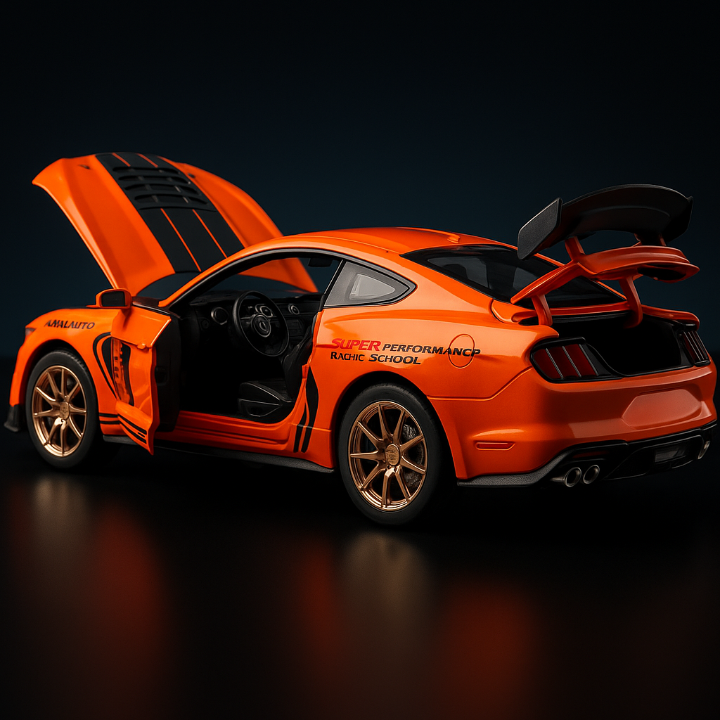 Ford Mustang Shelby GT500 1:32 Diecast Alloy Metal Car Model – Orange