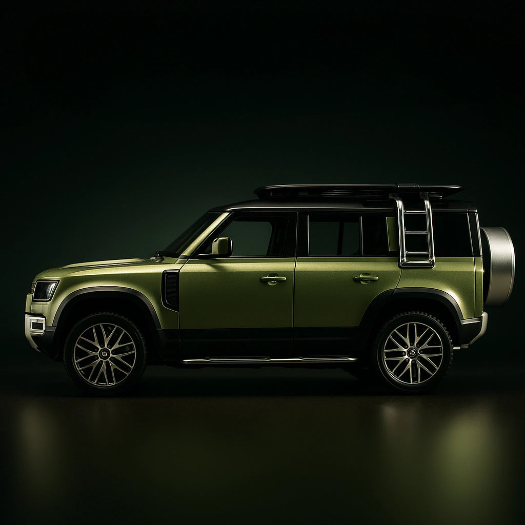 Land Rover Defender 110 1:24 Diecast Scale Model Car – Olive Green Collectible